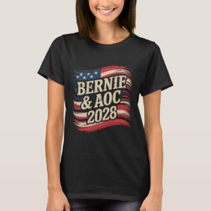 Camiseta Bernie Sanders Y Aoc 2028 Para La Campaña Presiden