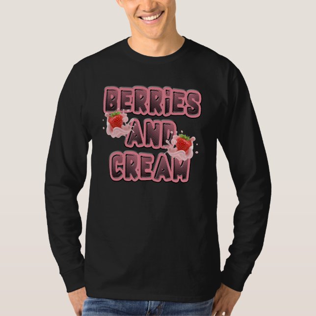 Camiseta Berries, Fresas De Crema Y Cerezas De Crema Y (Anverso)