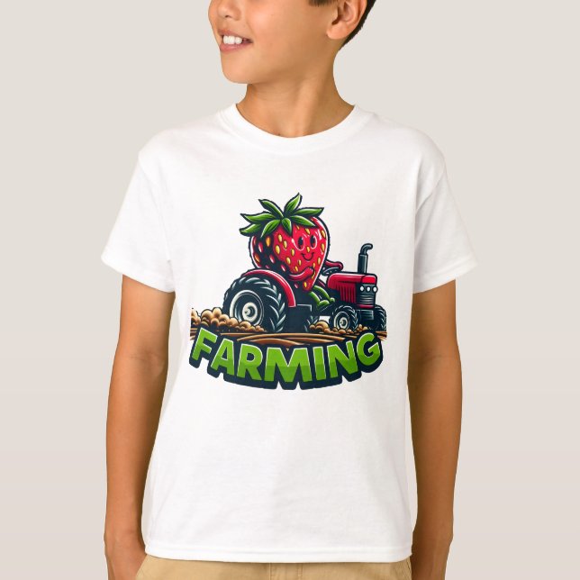 Camiseta Berry Fast Farming Funny Tractor (Anverso)