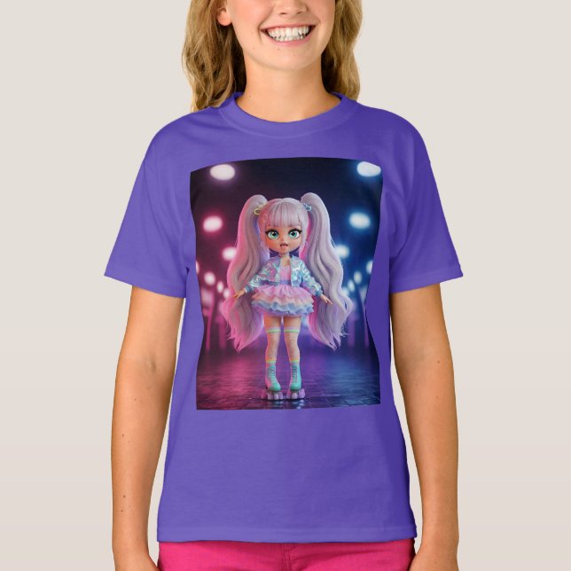 Camiseta Berry Ice Cream Kawaii Doll (Anverso)