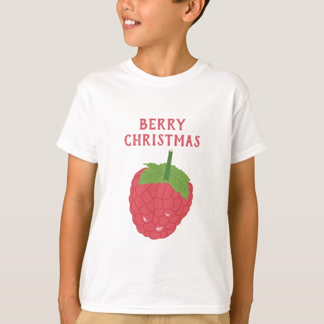 Camiseta Berry Navidades Raspberry Fruit Design (Anverso)