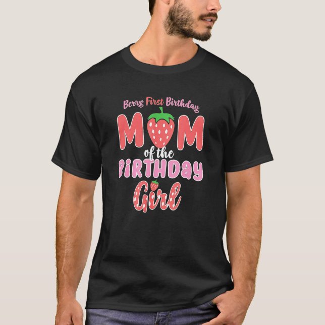 Camiseta Berry Primerísima Madre De Cumpleaños De Chica De  (Anverso)