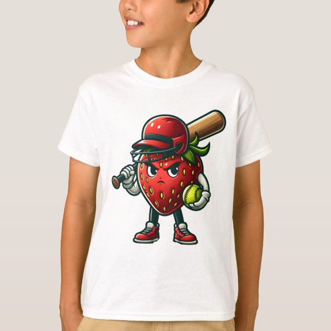 Camiseta Berry Serious About Softball - Strawberry Softball (Anverso)