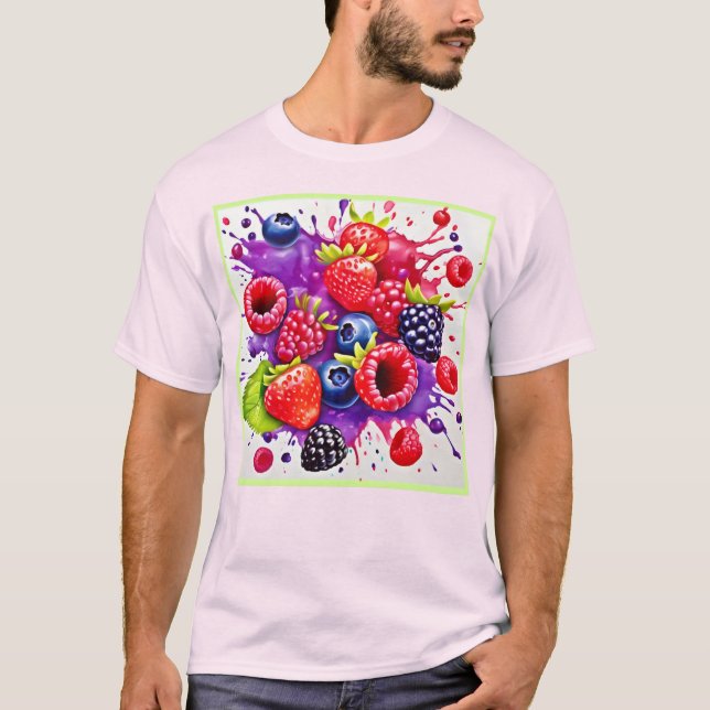 Camiseta Berry Splash Mix Art (Anverso)