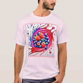 Camiseta Berry Splash: ráfaga de color