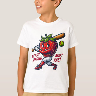Camiseta Berry Strong, Berry Fast! Strawberry Softball