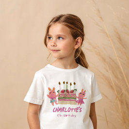 Camiseta Berry Sweet Bunnies y Cake Kids Cumpleaños