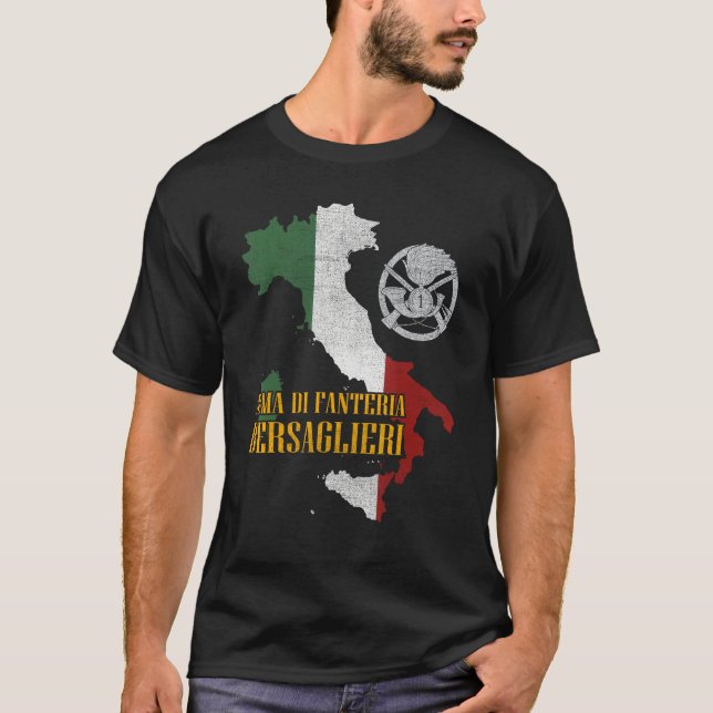 Camiseta Bersaglieri Italian Infantry Special Force Militar (Anverso)