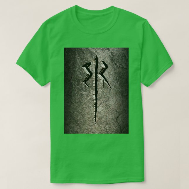 Camiseta Berserkers Rage piedra tallada símbolo (Diseño del anverso)