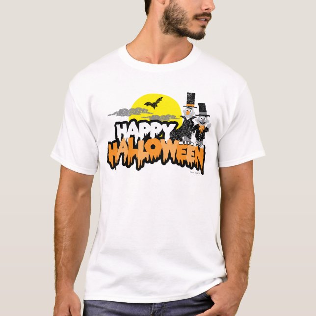 Camiseta Bert y Ernie | Feliz Halloween (Anverso)