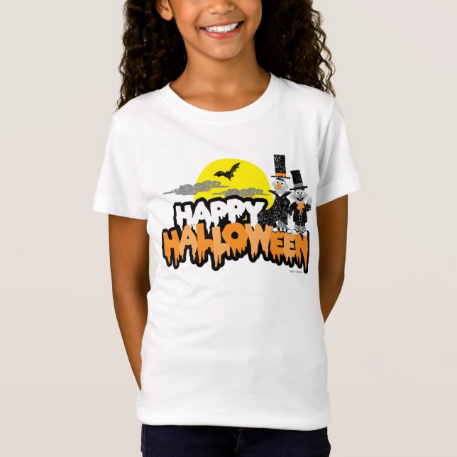 Camiseta Bert y Ernie | Feliz Halloween (Anverso)