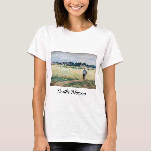 Camiseta Berthe Morisot - En el Wheatfield en Gennevillie (Anverso)