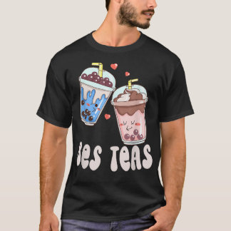 Camiseta Bes Teas Besties Cute Kawaii Bubble Tea Boba Mejor