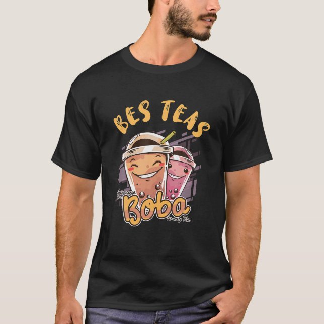 Camiseta Bes Teas Besties Té de burbuja Cute mejor amigo Bo (Anverso)