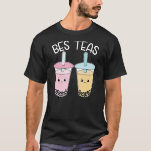 Camiseta Bes Teas Bestis Té de burbuja Cute Boba Mejores Am