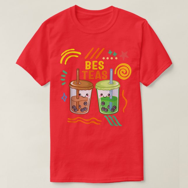 Camiseta Bes Teas Bubble Tea Bubble Milk Tea Lover Bestis (Diseño del anverso)