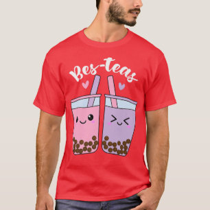 Camiseta Bes-Teas Bubble Tea Cute Kawaii Pink n Purple Boba
