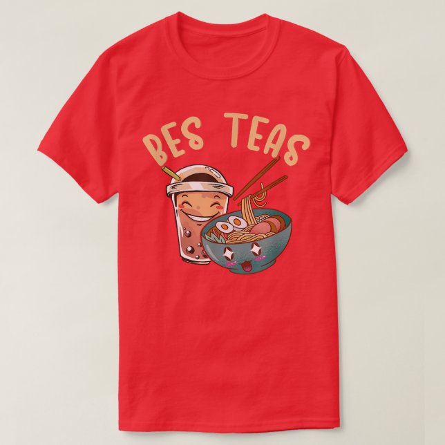 Camiseta Bes Teas Bubble Tea Ramen Boba (Diseño del anverso)