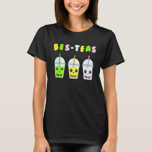 Camiseta Bes Teas Cute Burbuja Té Pareja Amor Bubble Tea