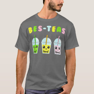 Camiseta Bes Teas Cute Burbuja Té Pareja Amor Bubble Tea 74