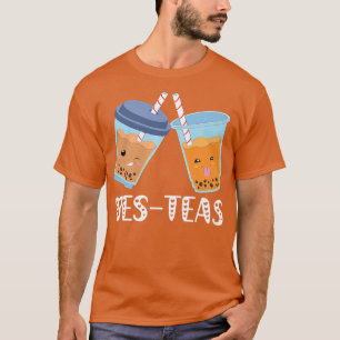 Camiseta Bes-teas Cute Kawaii Bubble Tea Friends Boba Tea L