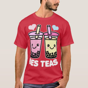 Camiseta Bes Teas Cute Kawaii Bubble Tea Pun Amigas