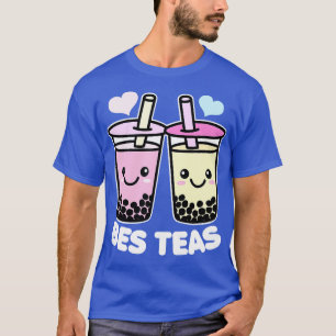 Camiseta Bes Teas Cute Kawaii Bubble Tea Pun Bestis