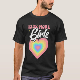 Camiseta Besa a Más Chicas Orgullo Lésbico LGBT y Pareja Ga