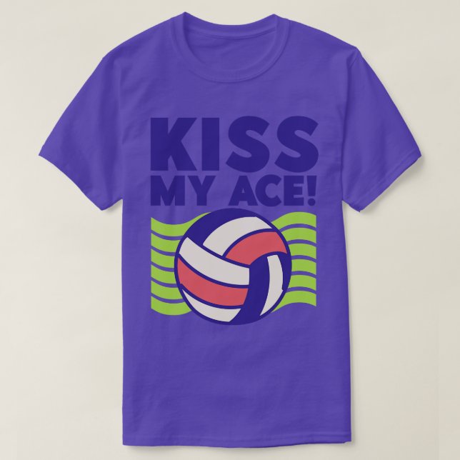 Camiseta Besa a mi amante del voleibol aéreo (Diseño del anverso)