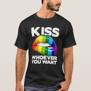 Camiseta Besa a quien quieras diversidad pansexual lesbiana
