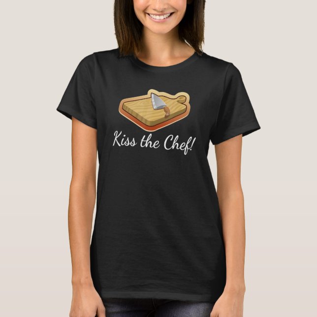 Camiseta Besa La Cubierta De Cocina Del Cocinero Del Chef (Anverso)