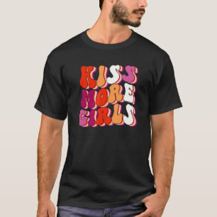 Camiseta Besa Más Chicas Bandera de Orgullo Lésbico Orgullo
