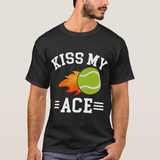 Camiseta besa mi pista de tenis (Anverso)