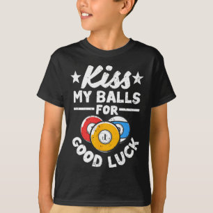 Camiseta Besa Mi Por Buena Suerte Funny Pool Player Billard
