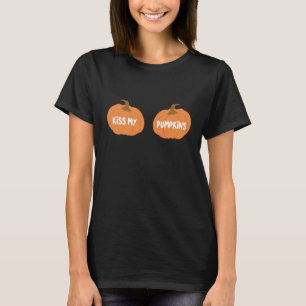 Camiseta Besa mis calabazas divertidas Halloween