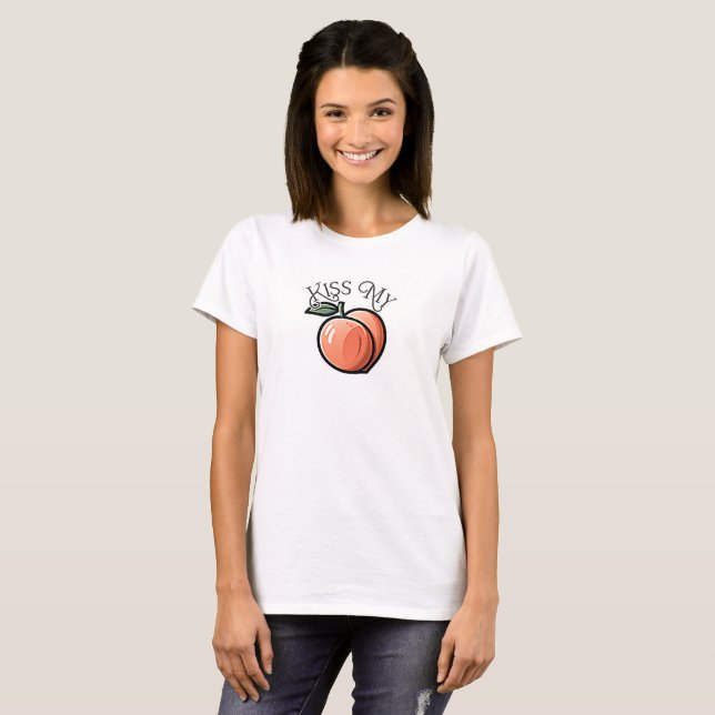 Camiseta Besa mis melocotones divertidos (Anverso completo)