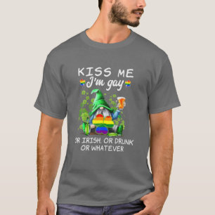 Camiseta Besa, soy gay, irlandés, ebrio o cualquier otro LG