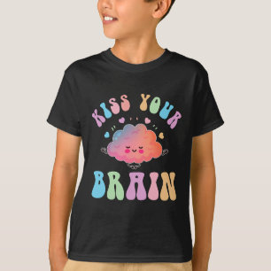 Camiseta Besa tu cerebro retro autismo especial de sensibil