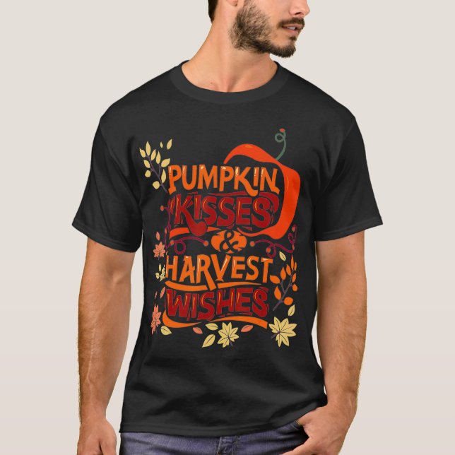 Camiseta Besados de calabaza cosecha Deseos de caída para (Anverso)
