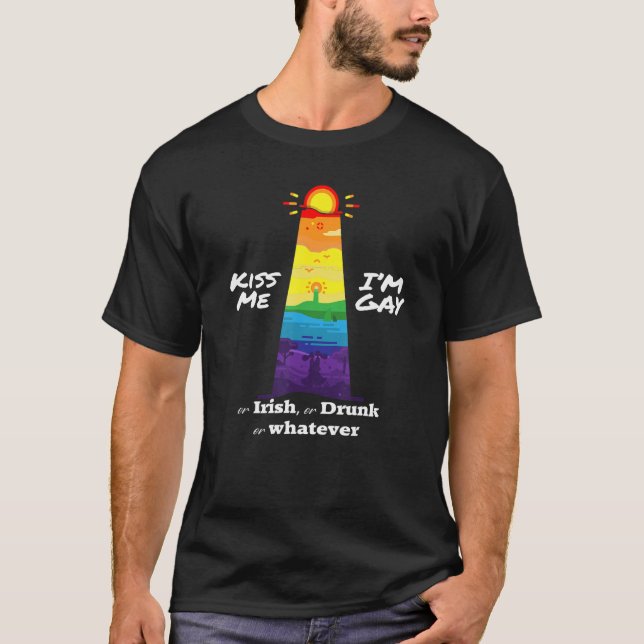Camiseta Bésame A Las Mujeres Gays, Irlandesas O Borrachos  (Anverso)