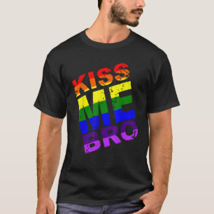 Camiseta Bésame a tu hermano LGBT Orgullo arcoiris Cumpleañ