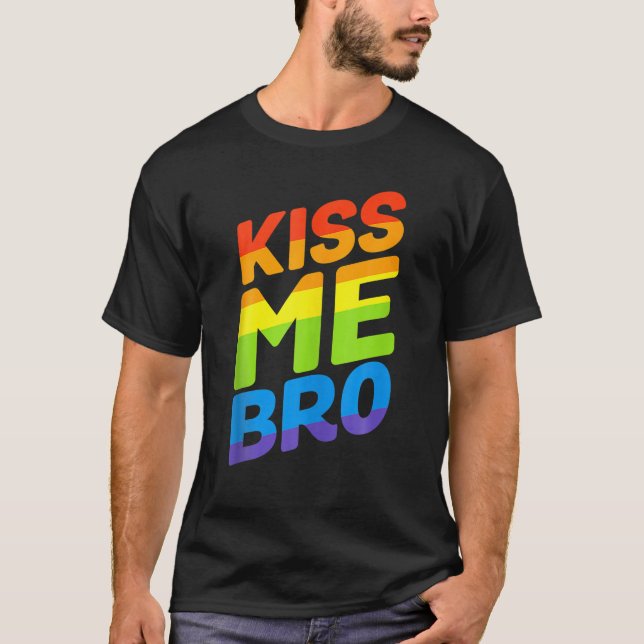 Camiseta Bésame a tu hermano Orgullo Gay LGBTQ (Anverso)