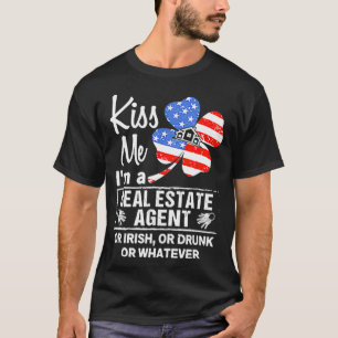 Camiseta Bésame a un agente inmobiliario o irlandés o borra