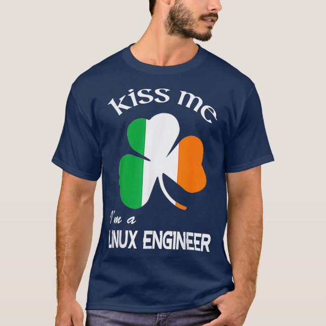 Camiseta Bésame a un ingeniero libio Shamrock St Patricks (Anverso)