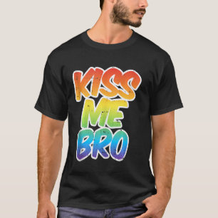 Camiseta Bésame Bro Gracioso Lgbt-Q Rainbow Gay Proud Equal