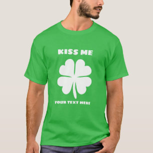 Camiseta Bésame el gracioso Día de San Patricio personali