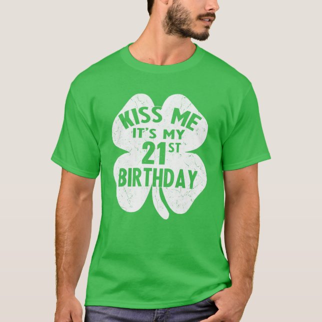 Camiseta Bésame es mi 21º cumpleaños Día de los Simpatizant (Anverso)