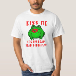CAMISETA BÉSAME ES MI CUMPLEAÑOS AÑO BISIESTO CON RANA