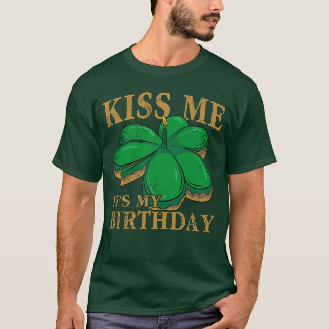 Camiseta Bésame es mi cumpleaños Día de San Patricio Irland (Anverso)