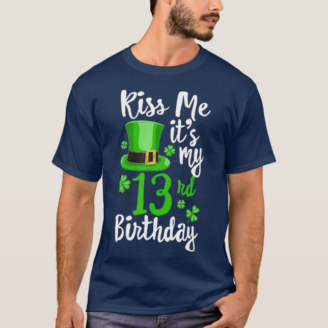 Camiseta Bésame es mi décimo tercer cumpleaños, Día de San  (Anverso)